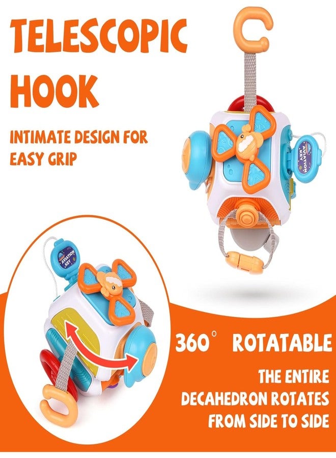 Lefan Baby Busy Cube Board Montessori Sensory Toy Toddler 1-3 Infant Carseat Plane Travel Kids Educational Activity Cube Toy for Babies Birthday Gift 6 7 9 12 18 Month 1 2 Year Old Boy Girl - Image 3
